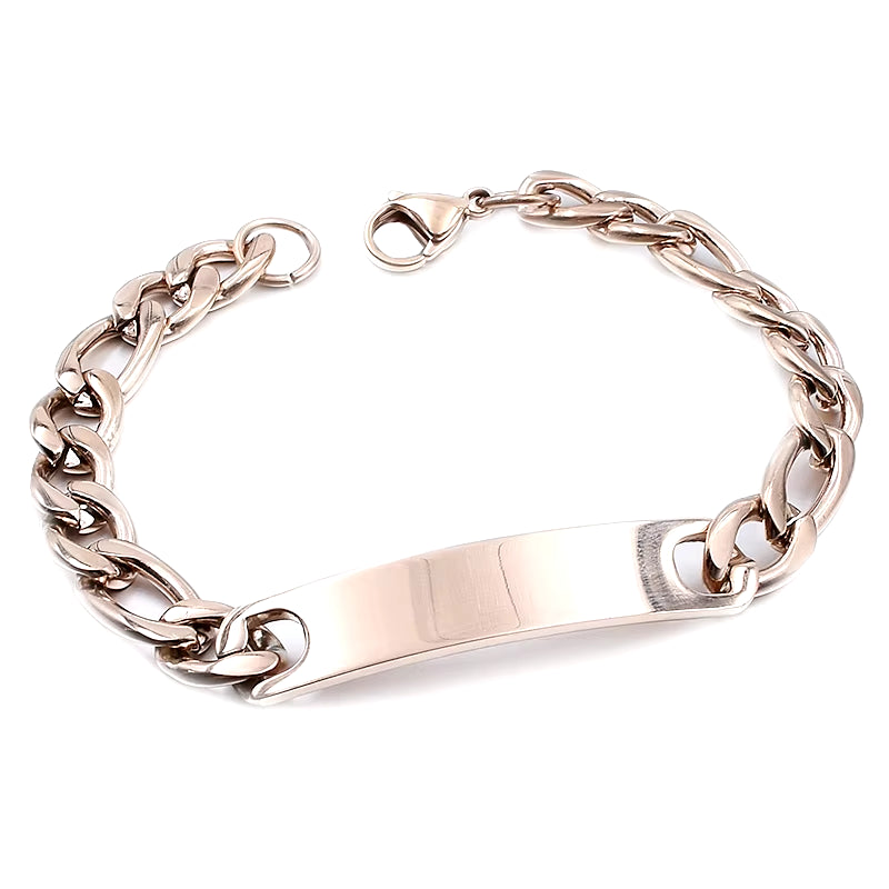 Stainless Steel ID Bracelet for Women Men 2016 Jewellery Fashion Chain Cuff,4 Colors, Wholesale Items,Wb001