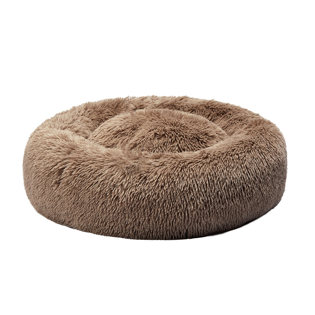 Pawz Dog Calming Bed Warm Soft Plush round Comfy Sleeping Kennel Cave Washable