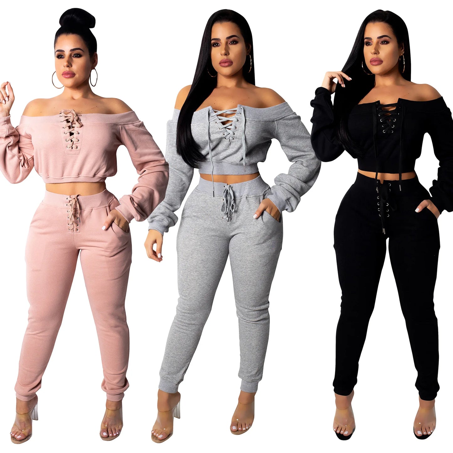 Tracksuit for Women Two Piece Set Long Sleeve Hoody Pants 2 Piece Set for Female Winter Two Pieces Sets Women'S Suits