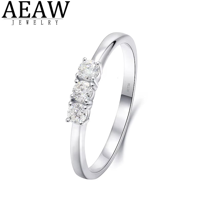 Round Cut 0.3Ctw 3Mm EF Color CVD HPHT Lab Grown Diamond Engagement Ring Wedding Band in 14K White Gold for Women NO IGI